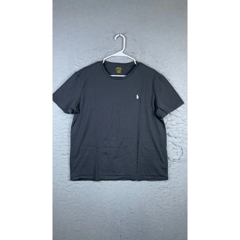 Polo Ralph Lauren T-Shirt Mens Large Gray Good Short Sleeve Crewneck Pony Logo